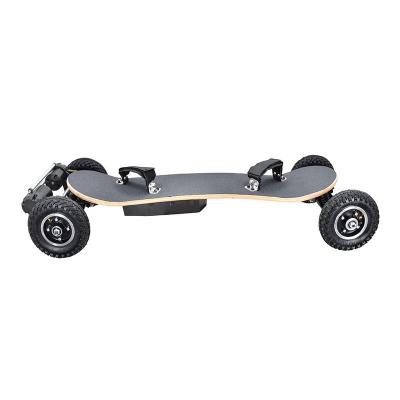 China New Adult Skateboard 10 PLY 12inch Maple Spring Trucks Powerful Motor 420WH Battery Hub Motor Belt Drive Off Road Electric Skateboard for sale