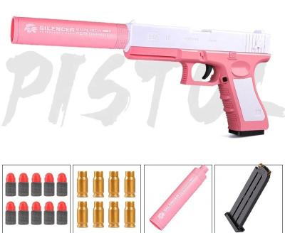 China 2022 Net Red Hot Selling Electronic Toy Gun Loading Manual Shell Throwing Soft Bullet Gun Pistol Set For Kids Police Play Game for sale