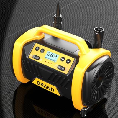 China High Quality Mini Tire Inflator Portable Electric Tire Inflator Tire Pressure Monitor Dual Cylinder Compressor Car Air Compressor for sale