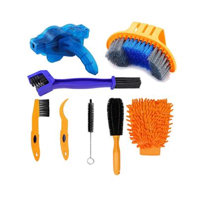 China 8 Pieces High Strength Precision Chain Scrubber Bike Tool Brush Cleaning Motorcycle Bicycle for sale