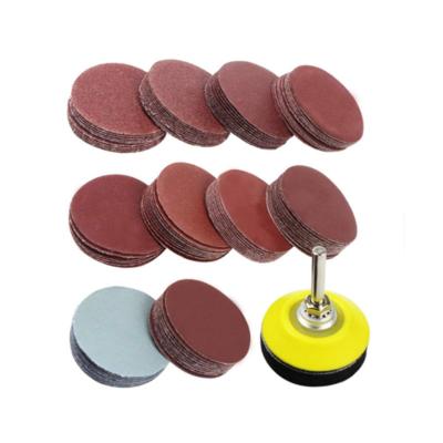 China 100pcs 2inch 50mm Disc Backing Pad Sanding Sandpaper Sandpaper for sale