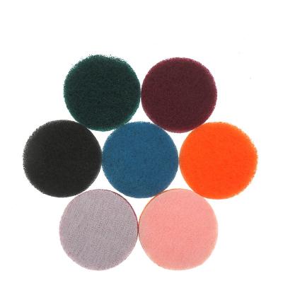 China 100mm Stocked 4 Inch Scrubber Nylon Self Adhesive Polish Pad Industrial Abrasive Scrubber Pad for sale