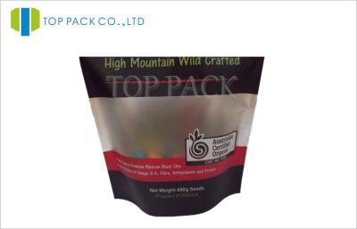 China Eco - friendly Stand Up Zip Pouches Plastic Matte Finished With Window for sale