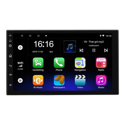 China Universal GPS Rear Camera Input Din Android 9.0 Car Radio 2 Player 7 Inch Car GPS Navigation With WIFI BT FM for sale