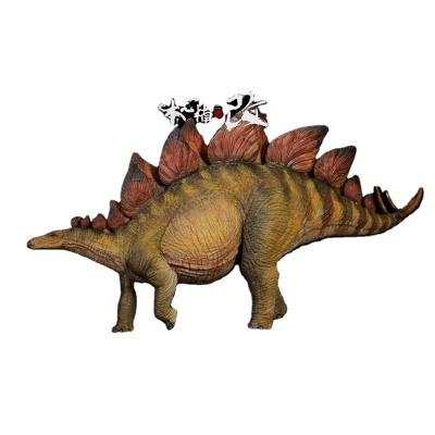 China Classic Nanmu Stegosaurus Pike Dinosaur Toys For Boys 1:35 Red Color Prehistoric Animal Model Version 171391 for sale