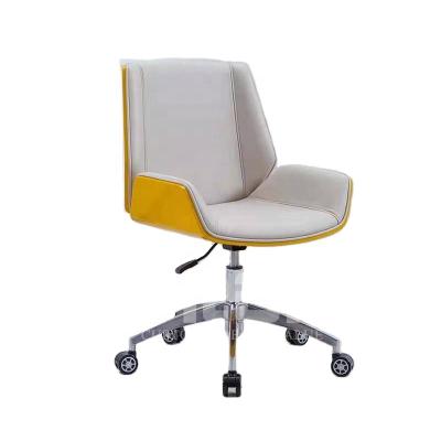 China Hot Selling Executive Office Short Chair Adjustable Back (Height) Director Components White Leather Office Chairs for sale