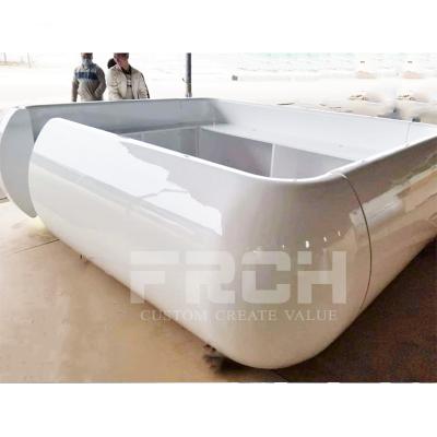 China Wholesale modern solid surface high gloss luxury square shape living room spa office reception white design for sale