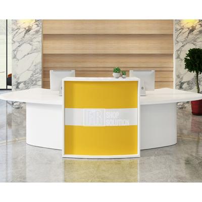 China High Gloss Modern Office Furniture Front Reception Lounge Hotel Lobby Reception for sale