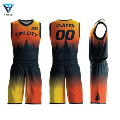 China Professional Custom Wholesale Quick-Drying Men's Breathable Breathable Sports Double-Sided Basketball Tank Top for sale