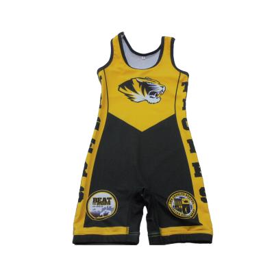 China Digital Wrestling Durable Sportswear Custom Sublimation Singlet Men Wrestling Singlets for sale