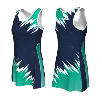 China Quick-drying Low Moq Breathable Comfortable Custom Netball Dress, Sublimation Tennis Netball Dresses for sale