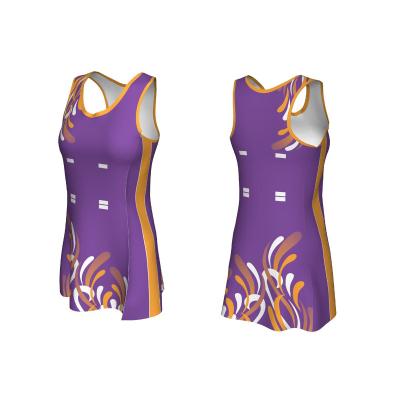 China Quick-Drying Pattern Netball Dress Women Breathable Comfortable Breathable Sublimated Netball Dress Uniform for sale