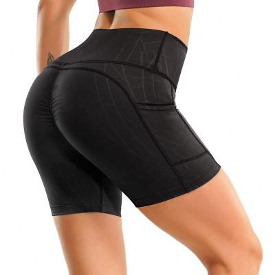 China Anti-Wrinkle Women Yoga Sports Shorts Super High Waist Stretch Summer Summer Workout Running Yoga Biker Shorts for sale