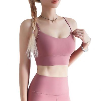 China Girls 2021 New Breathable Solid Running Fitness Bra Women Sexy Gym Yoga Top Bra Workout Exercise Sports Bra for sale