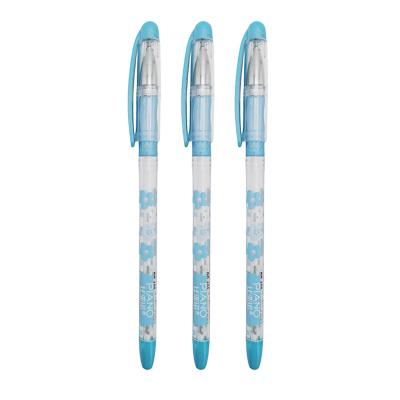 China Normal School PIANO PB-199 Classic gel pens 0.7mm stationary cute pens for girls floral pattern soft ink pen for sale