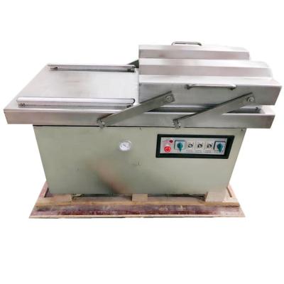 China DZD600/2A Food Sausage Automatic Double Chamber Size Vacuum Packing Machine Rice Meat Snacks Big Nuts for sale