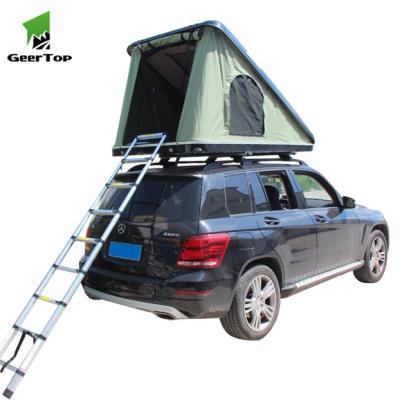 China Aluminum HardShell Roof Top Triangle Geertop Ladder Straight Bracing Type With ABS Shell for sale