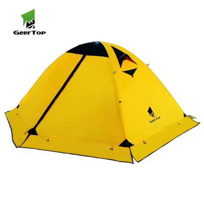 China Extended Type Hot Selling Geertop 2 Person Custom Outdoor Waterproof Portable Luxury Camping Tent for sale