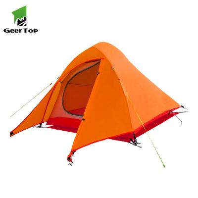 China Fiberglass Geertop 2 Man Winter Mountaineering Outdoor Waterproof Ultralight Camping Tent for sale