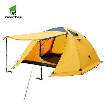 China Extended Type Geertop Hot Sale Automatic Sunshade Outdoor Waterproof Tourist 4 Person Ultralight Camping Tent For Family for sale