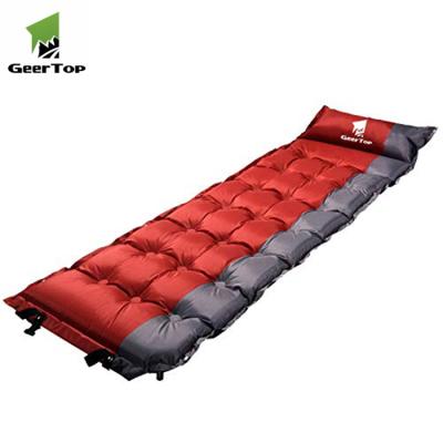 China hot selling 75D polyester pongee mattress outdoor baby air thick liner portable camping pad for sale