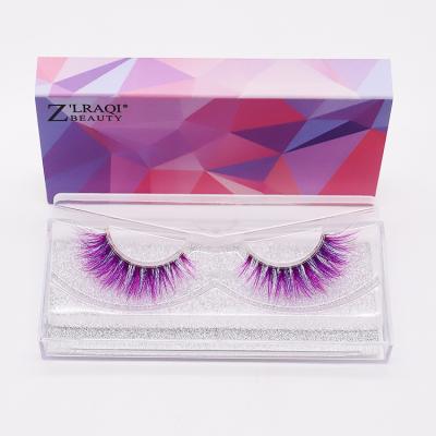 China 25-30 Times Factory Wholesale Colored Eyelashes Private Label Lashes Vendor Eye-catching Mink Colored Lashes And Packaging for sale