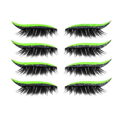 China 25-30 New Reusable 4 Pairs Glitter Eyeliner Eyelash Stickers Waterproof Glitter Eyeliner Eyelash Stickers for sale