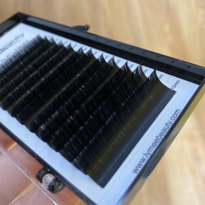 China Light and Soft Single Eyelash Extensions Cashmere Private Label Elliptical Flat Volume Eyelash Extension Supplies for sale