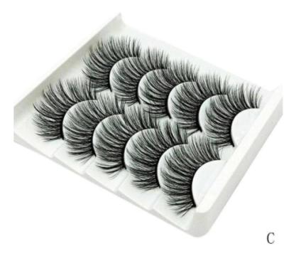 China 25-30 Times 5 Pairs Artificial Fiber False Eyelashes With 3d Eyelash High Quality Silk Lashes Synthetic Eyelash for sale