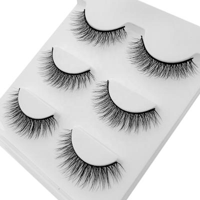 China 25-30 Times Factory Price 3d Silk Eyelashes Wholesale 20 Mm Faux Mink Eyelashes With Customized Boxes 3d Mink Eyelashes for sale