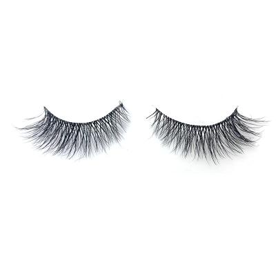 China 2021 Natural Clear Eyelashes Mink Strip Lashes Clear Strip Eyelashes New 3d Eyelash Silk Strands for sale