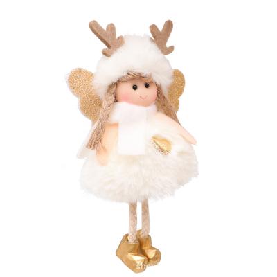 China 2021 New Year Cute Plush Christmas Tree Home Toy Kids Gift Angel Girl Boy Dolls Xmas Ornament Xmas Plush Decorations for sale