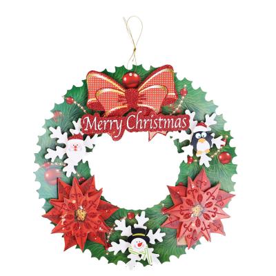 China Home Stage Layout Hotel Shopping Mall Hanger Door Christmas Garland Paper Garland Christmas Decoration Stereoscopic Paper Supplies for sale