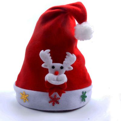 China Durable Cute Kids Cartoon Christmas Hat Santa Claus Antlers Christmas Hat Decoration for sale