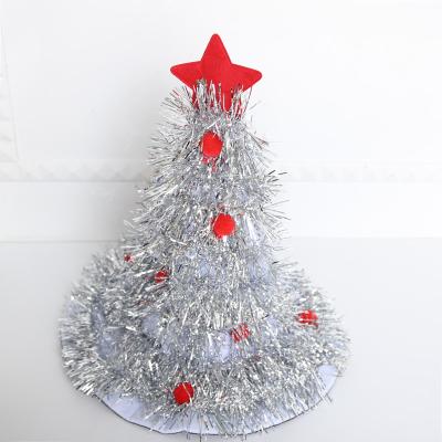 China Home Festival Decoration Led Light Up Christmas Tree Hats For Adults Merry Christmas Carnival Party Costume Props Party Novelty Christmas Crescent Hat for sale