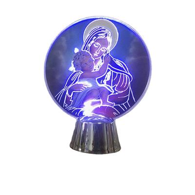 China Hand Made Different Portrait LED Light Acrylic Christmas Ornament For Party Halloween Birthday for sale