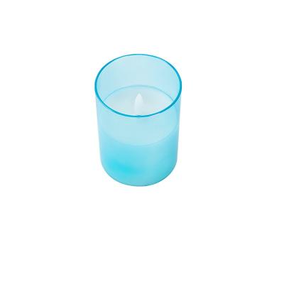 China Festival Decoration Home Blue LED Candle Battery Operated Remote Electronic Candle for sale