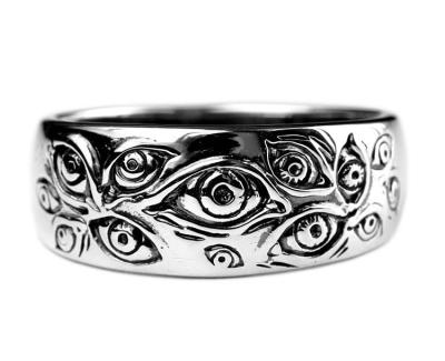 China Europe God's Eye Open Ring Personality Men's and Women's Ring Retro for sale