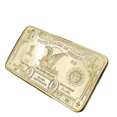 China US Gold Plated American Commemorative Block Coin Presidential Coin Europe Square Coin for sale