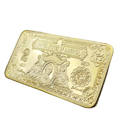 China Commemorative Presidential Square Gold Plated Coin Block Europe United States Coin 2 for sale