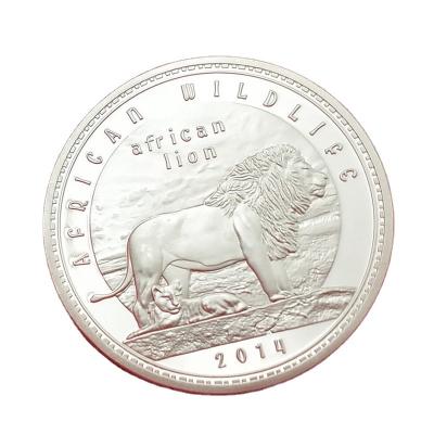 China Commemorative Coin Zambia Coin Europe Lion Silver Coin African Lion Grassland Animal Commemorative Animal for sale