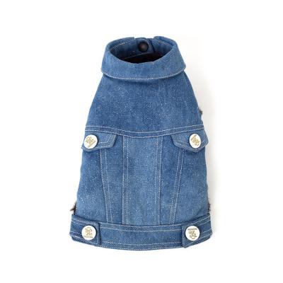 China 2022 Factory Sustainable Luxury Fashionable For Sale Custom Jean Dresses Pet Cute Fashion Dog Clothes for sale