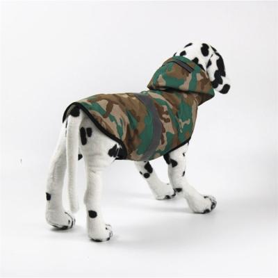 China High Quality Sustainable Fashion Camouflage Waterproof Custom Dog Clothes Raincoat for sale