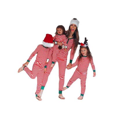 China QUICK DRY Red Stripe Matching Kurta Sets Mommy and Me Cotton Family Christmas Pajamas for sale