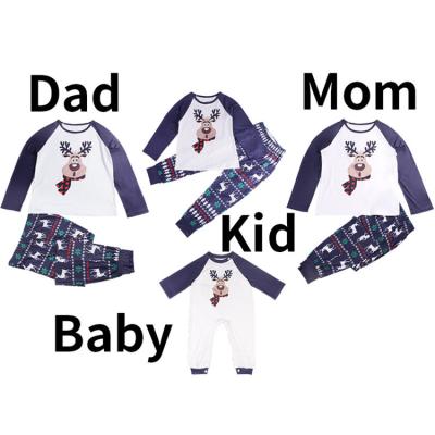 China QUICK DRY Cartoon Private Label Christmas Baby Family Jumpsuit Pajamas Winter Matching Sets for sale