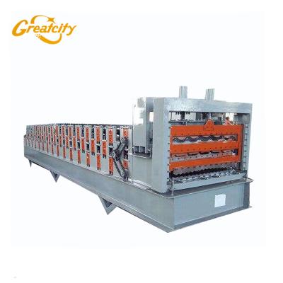 China Factory low price high speed autmatic triple layer roof sheet cold roll forming machine for sale