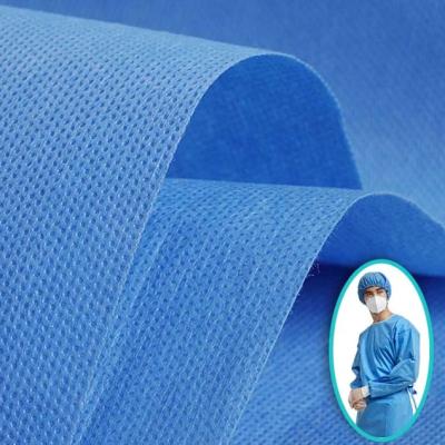 China 45g SMS SSMMS SSMMMS Waterproof Polypropylene Nonwoven Fabric For Surgical Barrier Gowns for sale