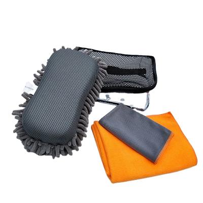 China 4 Pcs Car Wash Set Car Wash Station Accessories 4pcs/Cleaning Kit Washing Towel Wheel Cleaning Brush Tool Kit for sale