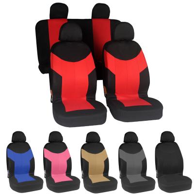 China Four Seasons Luxury Cloth Universal Car Seat Cover 9 Pieces Car Front Rear Seat Protector Cover Full Set For Pet Cat Dog for sale