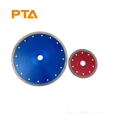 China Turbo-mesh Sintered Diamond Saw Blade For Granite Tile Porcelain Glass Cutting - for sale